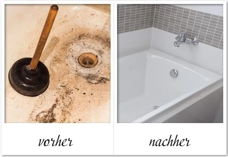 Abflussreinigung einer Badewanne